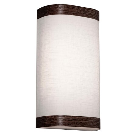 Afx Eden LED Sconce - Chocolate with Linen White Shade EDS061114LAJUDCV-LW